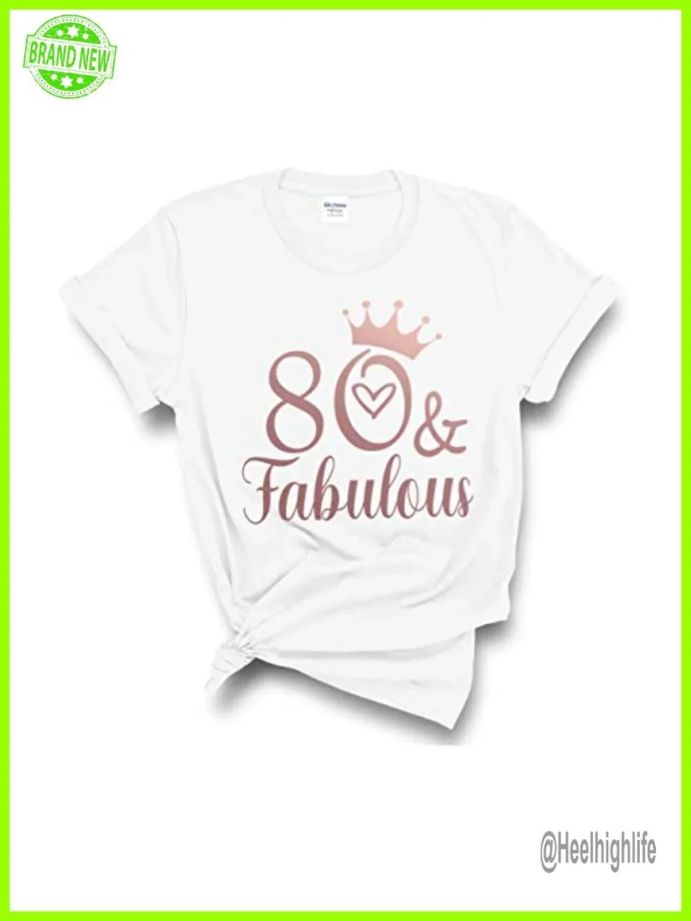 80 and Fabulous Graphic T-Shirt 80th Birthday Gift Unisex Tee
